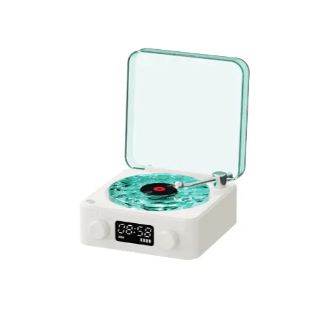 Retro Bluetooth Turntable Speaker with RGB Projection